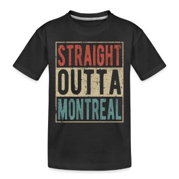 Tout droit sorti de Montréal - T-shirt bio Premium Enfant - noir - Devant