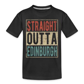 Direkt aus Edinburgh - Kinder Premium Bio T-Shirt - Schwarz - Vorne
