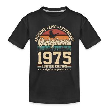 Vintage 1975 - Timeless Elegance - Kids' Premium Organic T-Shirt - black - Front