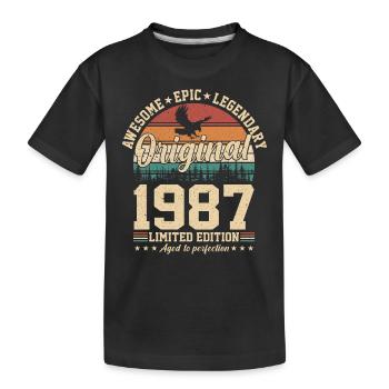 1987 - Ein legendäres Jahr - Kinder Premium Bio T-Shirt - Schwarz - Vorne