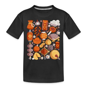 Nouvel An chinois - T-shirt bio Premium Enfant - noir - Devant