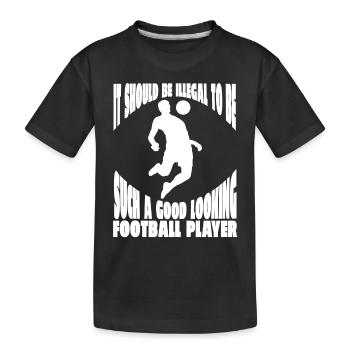 Fußballmannschaft Fußballdesign Fußballspieler - Kinder Premium Bio T-Shirt - Schwarz - Vorne