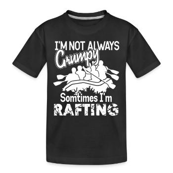 Rafting Sometimes I'm Rafting - Kids' Premium Organic T-Shirt - black - Front