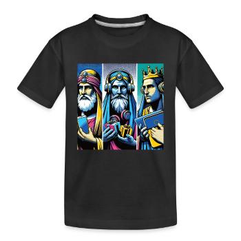 Pop Art Moderne Les Rois Mages - T-shirt bio Premium Enfant - noir - Devant