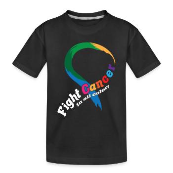 Cancer Survivor Support Fight Cancer In All Colors - Kids' Premium Organic T-Shirt - black - Front
