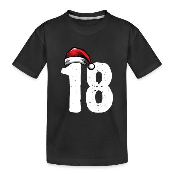 18 Number Christmas - Kids' Premium Organic T-Shirt - black - Front