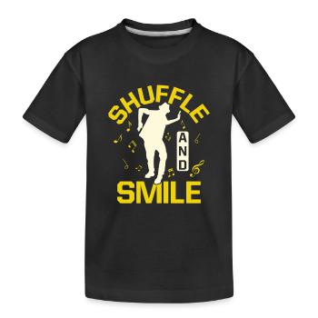 Shuffle And Smile Danseuse De Claquettes De Claquettes - T-shirt bio Premium Enfant - noir - Devant