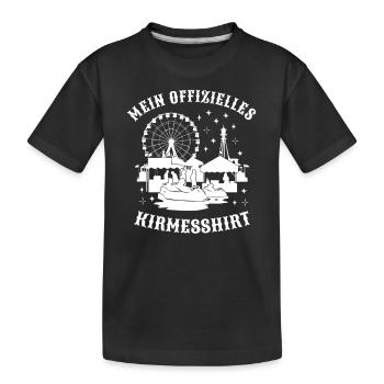 Kirmesshirt Jahrmarkt Volksfest Rummelplatz - Kinder Premium Bio T-Shirt - Schwarz - Vorne