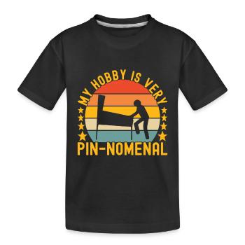 Pinball Flipper - Kids' Premium Organic T-Shirt - black - Front