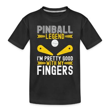 Pinball Flipper - Kids' Premium Organic T-Shirt - black - Front