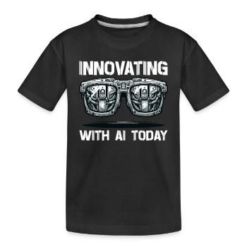 Künstliche Intelligenz, Maschinelles Lernen, Daten - Kinder Premium Bio T-Shirt - Schwarz - Vorne