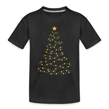 Christmas tree - Kids' Premium Organic T-Shirt - black - Front