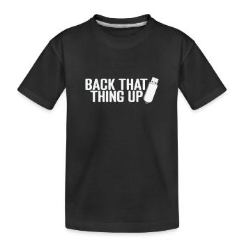 Sauvegarde de cette chose sur la clé USB - T-shirt bio Premium Enfant - noir - Devant