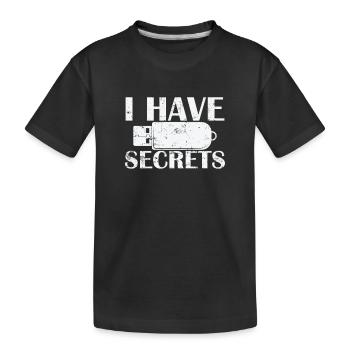 J’ai des secrets USB Stick Retro Storage Module - T-shirt bio Premium Enfant - noir - Devant
