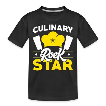 Chef Cook Kitchen Culinary Gift - Kids' Premium Organic T-Shirt - black - Front