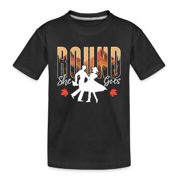 Danse carrée Ronde She Goes Loves Danse de couple - T-shirt bio Premium Enfant - noir - Devant