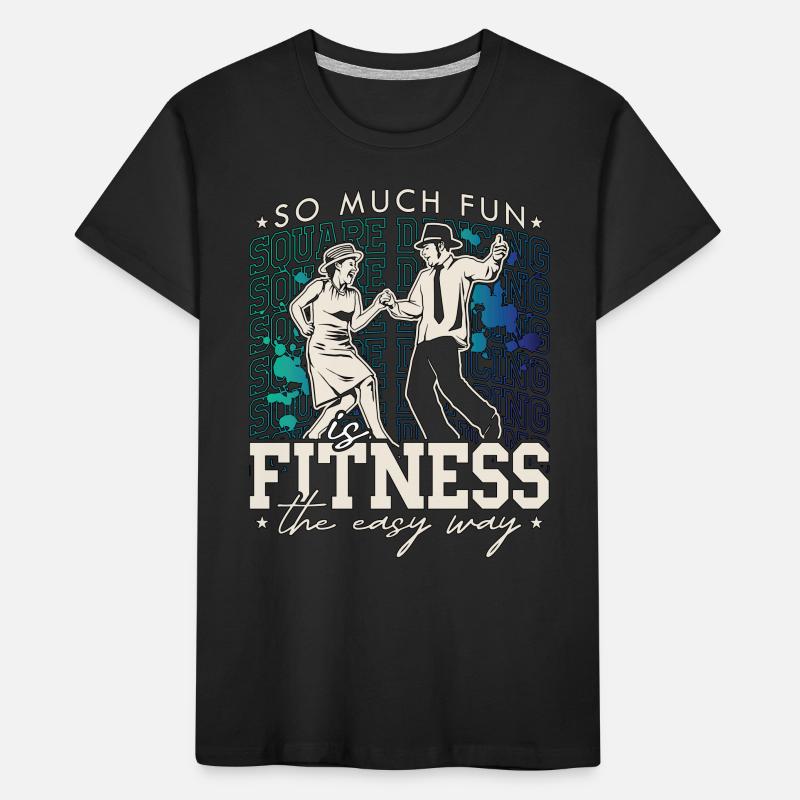 Square Dancing So Much Fun Square Western Dancing Kids' Premium Organic T-Shirt