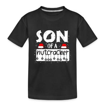 Lustige Weihnachten Nussknacker Advent Sprüche - Kinder Premium Bio T-Shirt - Schwarz - Vorne