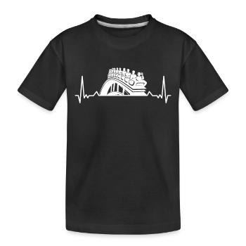 Amusement Park, Fair, Fairground, Funfair - Kids' Premium Organic T-Shirt - black - Front