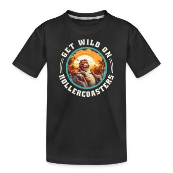 Amusement Park, Fair, Fairground, Funfair - Kids' Premium Organic T-Shirt - black - Front