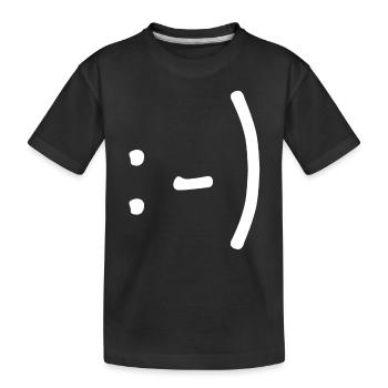 Einfach lächeln - Kinder Premium Bio T-Shirt - Schwarz - Vorne