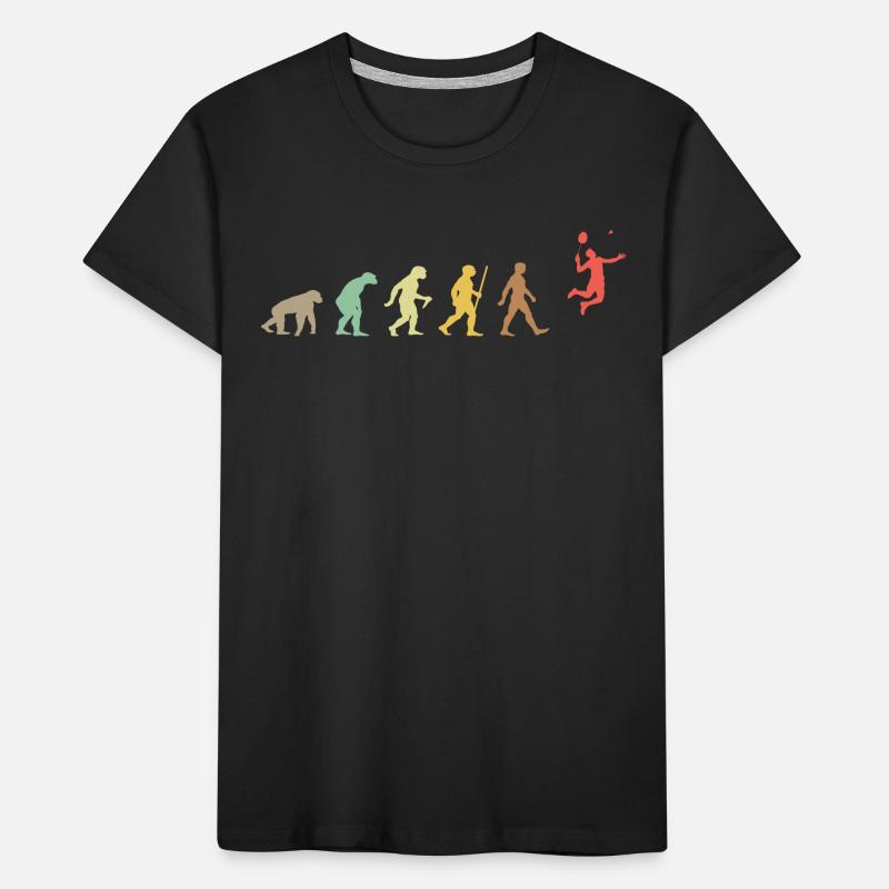 Badminton Retro shuttlecock Evolution Kids' Premium Organic T-Shirt