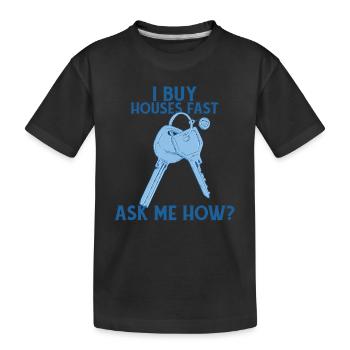 Ich Kaufe Häuser Schnell Immobilien Investor Agent - Kinder Premium Bio T-Shirt - Schwarz - Vorne