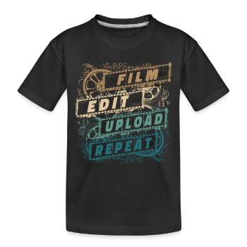 Filmemacher Produzent Filmregisseur Kameramann - Kinder Premium Bio T-Shirt - Schwarz - Vorne