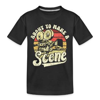 Filmemacher, Kamera, Regie, Produzent, Design - Kinder Premium Bio T-Shirt - Schwarz - Vorne