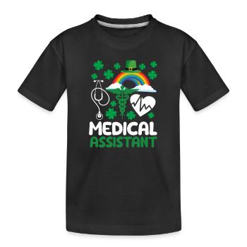 Medizinische Assistentin Krankenschwester - Kinder Premium Bio T-Shirt - Schwarz - Vorne