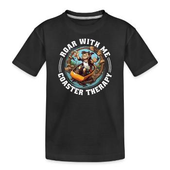 Amusement parks, fairground, fairground, saying, funfair - Kids' Premium Organic T-Shirt - black - Front