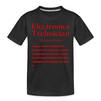 Elektrotechniker - Kinder Premium Bio T-Shirt - Schwarz - Vorne