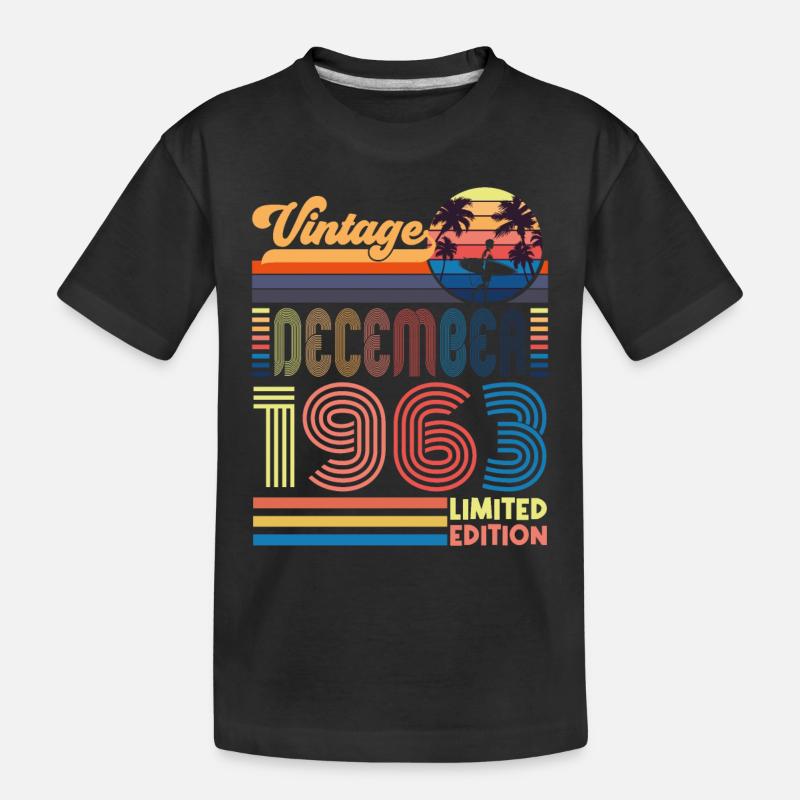 Jahrestag Dezember 1963. Geschenk Dezember 1963. - Kinder Premium Bio T-Shirt - Schwarz