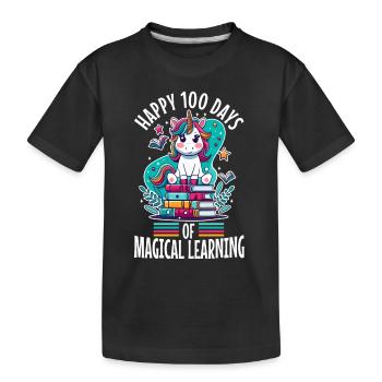 Les licornes sont géniales, donc je suis une licorne - T-shirt bio Premium Enfant - noir - Devant