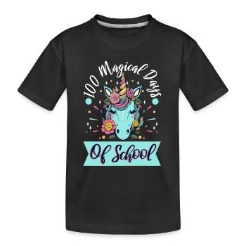 Happy 100 Days of Magical Learning - Kinder Premium Bio T-Shirt - Schwarz - Vorne