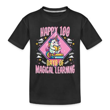 Les licornes sont géniales, donc je suis une licorne - T-shirt bio Premium Enfant - noir - Devant