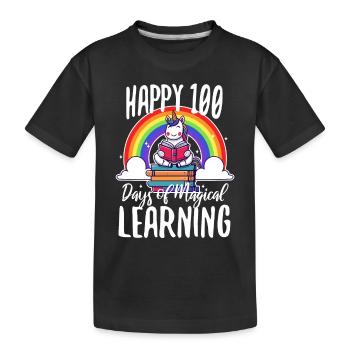 Les licornes sont géniales, donc je suis une licorne - T-shirt bio Premium Enfant - noir - Devant