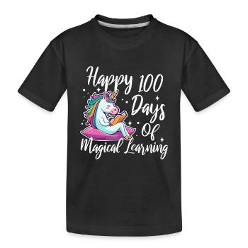 Unicorns are awesome therefore i am a unicorn - Kinder Premium Bio T-Shirt - Schwarz - Vorne