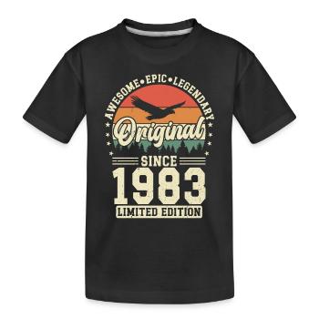 1983 - L’élégance intemporelle - T-shirt bio Premium Enfant - noir - Devant