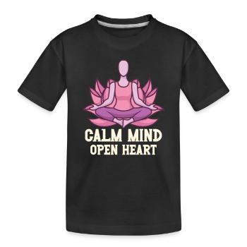 Yoga Mindfulness Practic Meditation Manifestation - Kinder Premium Bio T-Shirt - Schwarz - Vorne