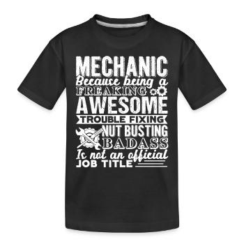 Mechanic Mechanic Job Title - Kids' Premium Organic T-Shirt - black - Front