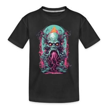 Underworld Demons Occult Horror Gothic Design - Kids' Premium Organic T-Shirt - black - Front