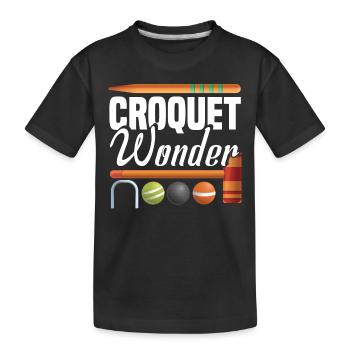 Croquet Mallet Croquet Club Croquet Player Croquet - Kids' Premium Organic T-Shirt - black - Front