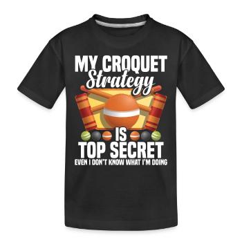 Croquet Mallet Croquet Club Croquet Player Croquet - Kids' Premium Organic T-Shirt - black - Front