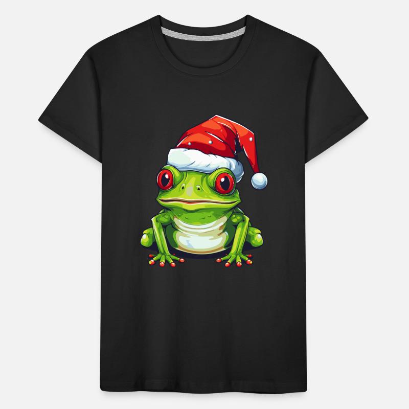 Frog Head Christmas Toad Xmas Kids' Premium Organic T-Shirt