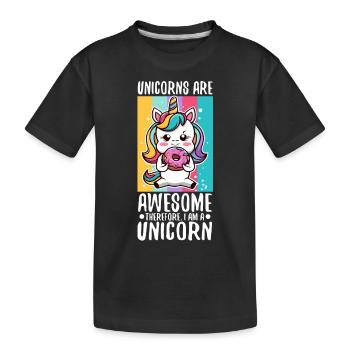 100 jours magiques d'école - T-shirt bio Premium Enfant - noir - Devant