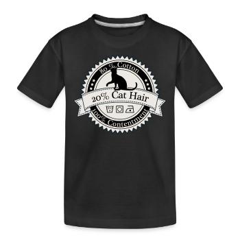 80% Baumwolle 20% Katzenhaare Shirt - Kinder Premium Bio T-Shirt - Schwarz - Vorne