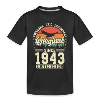 1943: Zeitlos Legendär - Kinder Premium Bio T-Shirt - Schwarz - Vorne