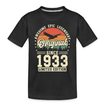 1933: Timelessly Legendary - Kids' Premium Organic T-Shirt - black - Front