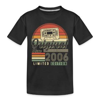 Vintage 2006 Birthday - Kids' Premium Organic T-Shirt - black - Front